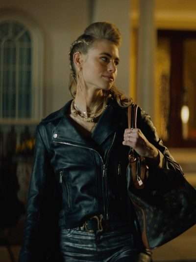Night Teeth Zoe Biker Black Leather Jacket