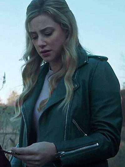 Betty Cooper Riverdale Green Biker Leather Jacket