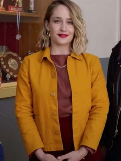 Sex Education Season 03 Jemima Kirke Yellow Jacket