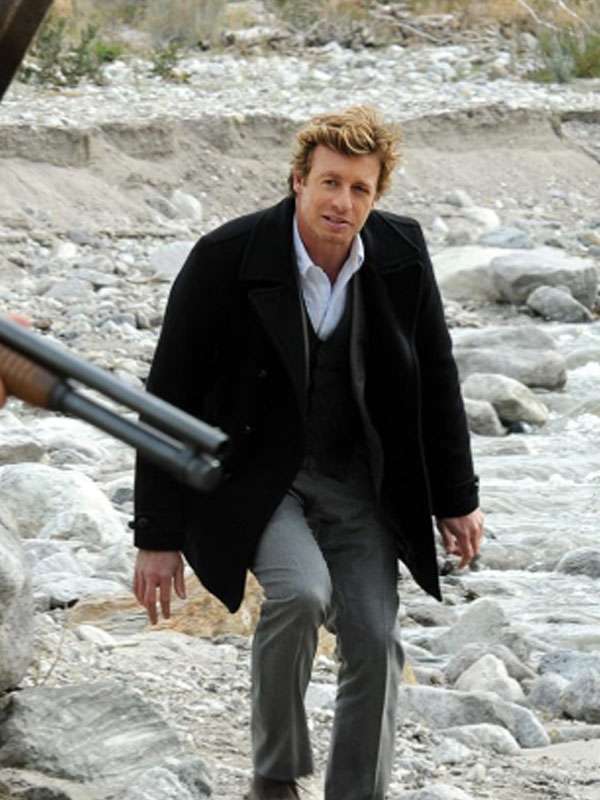 The Mentalist S03 Patrick Jane Black Wool coat