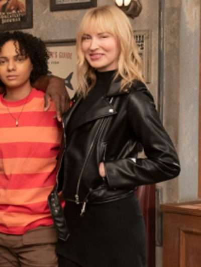 Leverage Redemption Beth Riesgraf Black Biker Biker Jacket