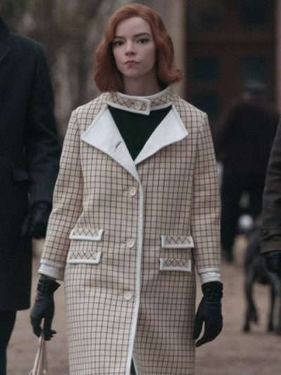 The Queen’s Gambit Anya Taylor-Joy Checkered Coat