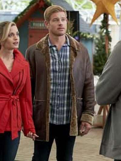 Nostalgic Christmas Keith McClain Brown Leather Jacket