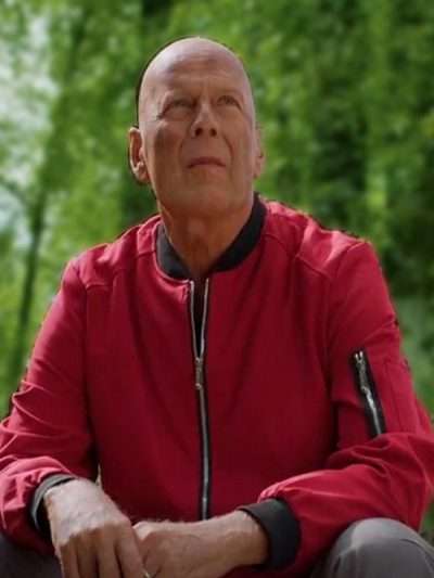 Apex 2021 Bruce Willis Red Bomber Jacket
