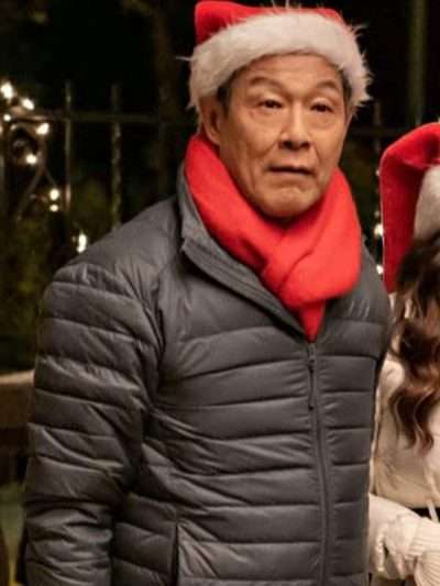 Love Hard 2021 Bob Lin Gray Puffer Jacket