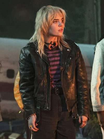 Sophie Thatcher Yellowjackets Young Natalie Black Leather-Jacket