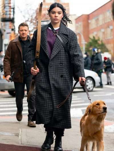 Kate Bishop Tv Series Hawkeye Hailee Steinfeld Black Trench Coat