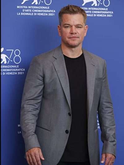 Matt Damon The Last Duel 2021 Movie Premiere Event Blazer
