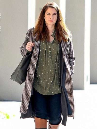 Anna Chlumsky Inventing Anna Vivian Checkered Trench Coat