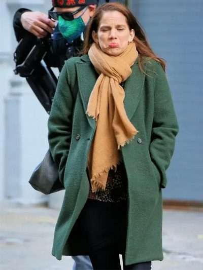 Anna Chlumsky Inventing Anna Wool Trench Coat