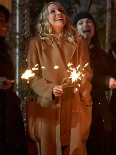 Lucy Punch Silent Night Brown Wool Coat