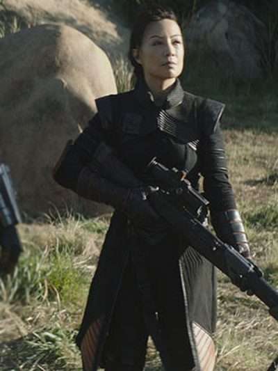 Fennec Shand The Book of Boba Fett Ming Na Wen Black Coat