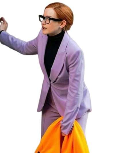 Julia Garner TV Series Inventing Anna Purple Blazer