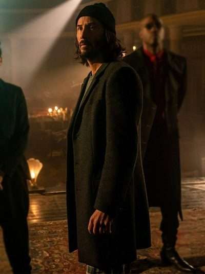 Keanu Reeves The Matrix Resurrections Black Coat