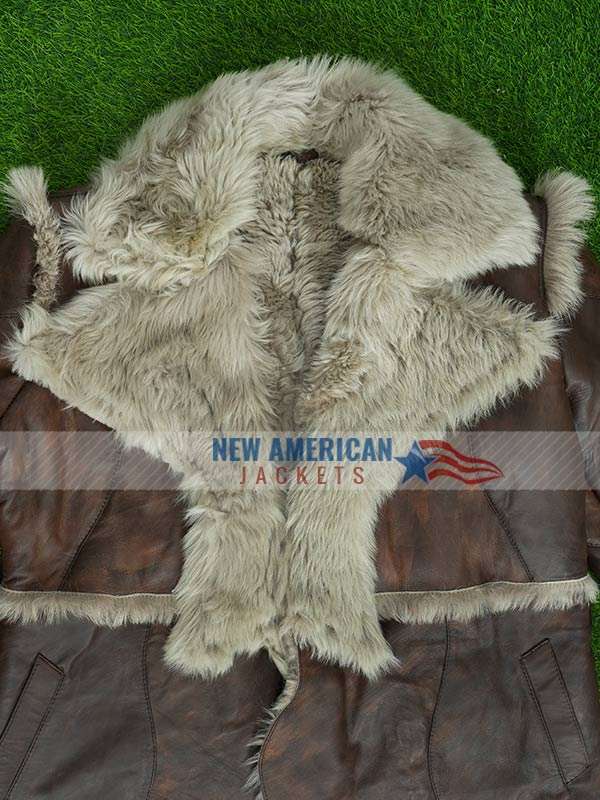 Sam Corlett Tv Series Vikings Valhalla Leif Eriksson Shearling Leather Coat