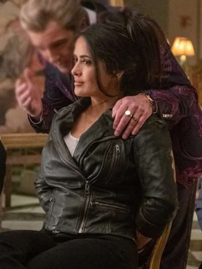 Sonia Kincaid Hitman's Wife's Bodyguard Salma Hayek Biker Jacket