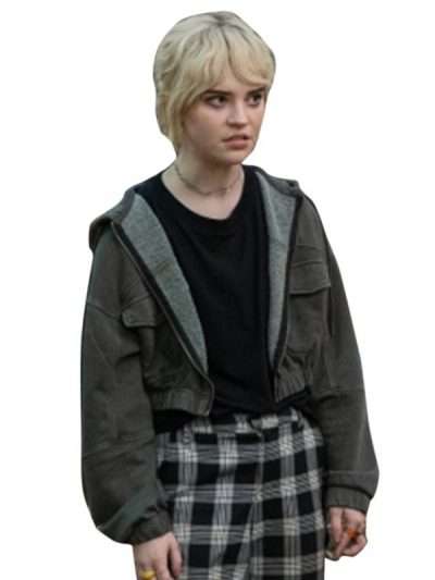 Sophie Thatcher Tv Series Yellowjackets Teen Natalie Cropped Cotton Jacket