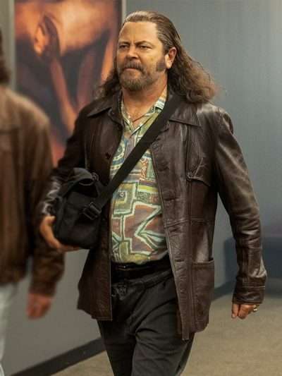 Uncle Miltie Pam & Tommy Nick Offerman Brown Jacket