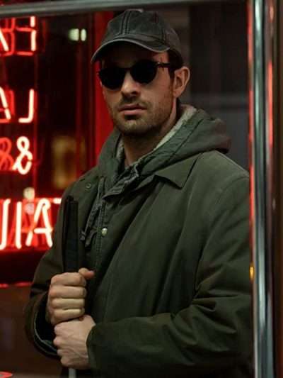 Charlie Cox Daredevil Green Hooded Coat