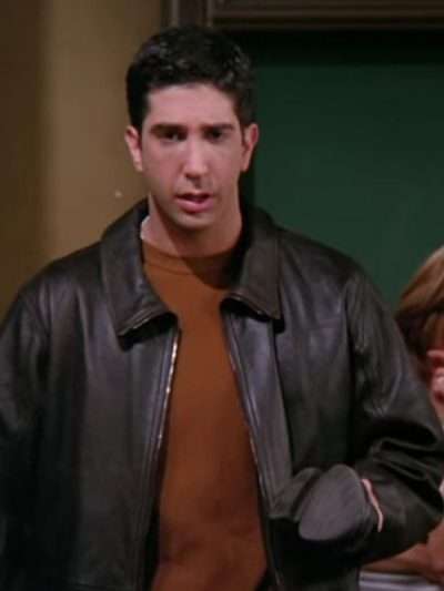 Dr. Ross Geller Friends Black Leather Jacket