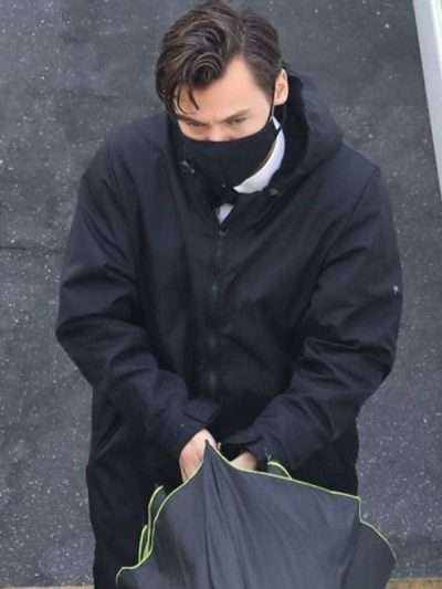 Harry Styles Don't Worry Darling Black Hooded Coat