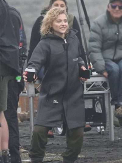 Shadow in the Cloud Chloe Grace Moretz Black Coat