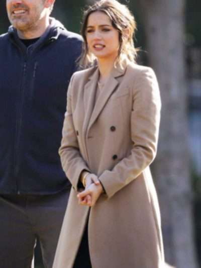 Deep Water Ana de Armas Wool Trench Coat