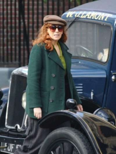 The Nan Movie Catherine Tate Green Wool Blazer