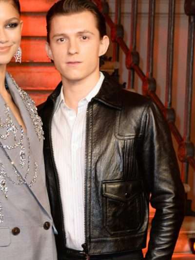 Tom Holland Hollywood Power Couples Black Jacket