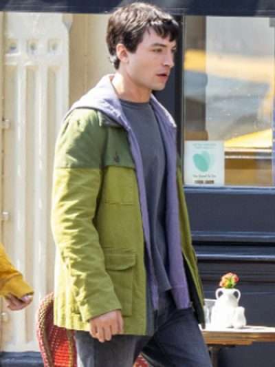 Ezra Miller The Flash (2022) Green Cotton Jacket