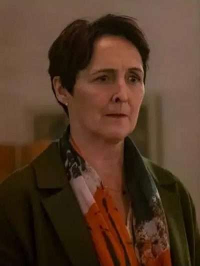 Fiona Shaw Killing Eve Wool Green Coat