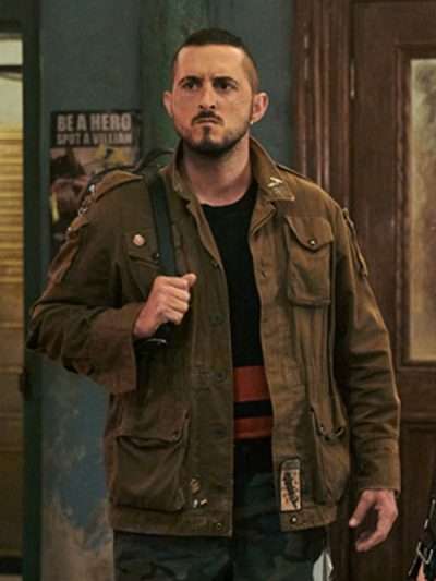 Frenchie The Boys Brown Cotton Jacket