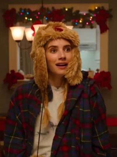 Holidate Emma Roberts Wool Coat