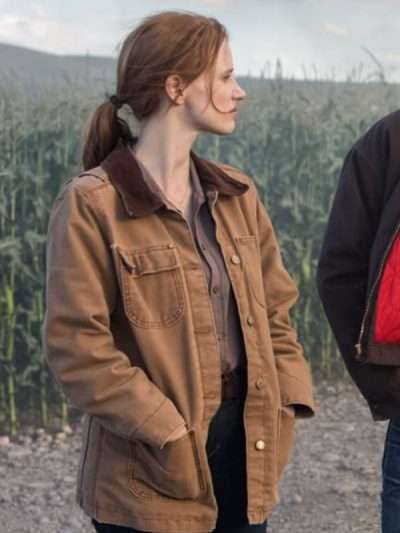 Jessica Chastain Interstellar Brown Cotton Jacket