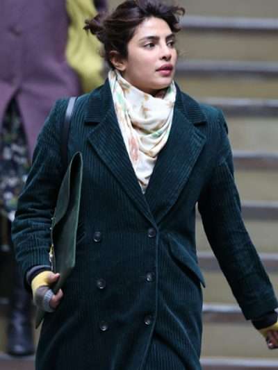 Priyanka Chopra Jonas Love Again 2023 Green Trench Coat