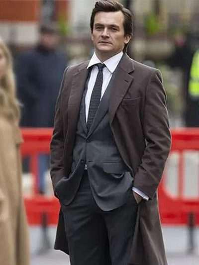 James Anatomy of a Scandal Brown Trench Coat