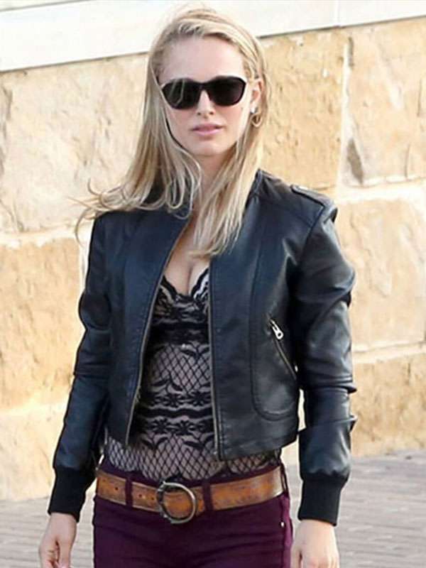 Natalie Portman Black Bomber Jacket