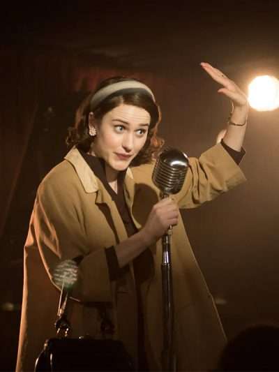 Rachel Brosnahan The Marvelous Mrs. Maisel Brown Cotton Coat