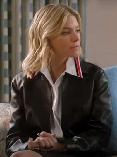 Sienna Miller Anatomy of a Scandal Leather Jacket