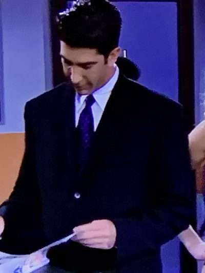 David Schwimmer Friends Dr. Ross Geller Black Blazer
