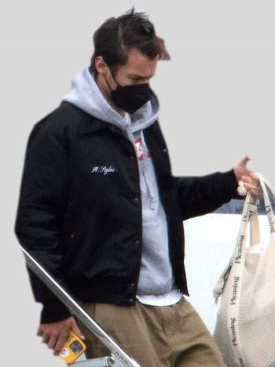 Glasgow Airport Harry Styles Black Jacket