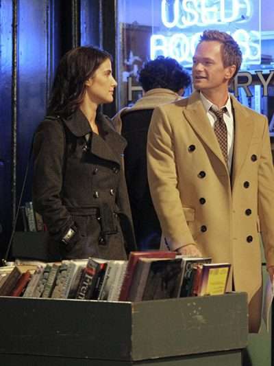 Cobie Smulders How I Met Your Mother Black Wool Coat
