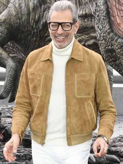 Jeff Goldblum Jurassic World Dominion Suede Jacket