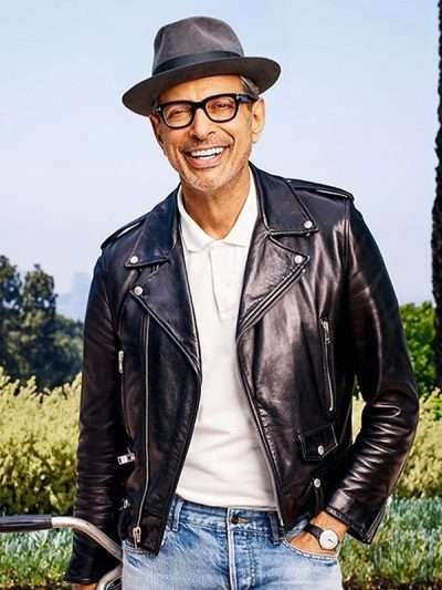 Jeff Goldblum Jurassic World Dominion Black Leather Jacket