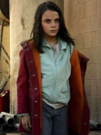 Logan Dafne Keen Red Coat