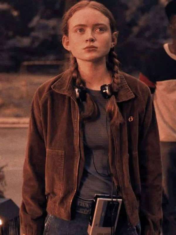 Sadie Sink Stranger Things S04 Brown Corduroy Jacket