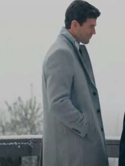 Austin Stowell The Hating Game Grey Coat