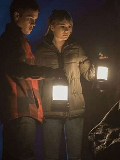 Emilia Jones Locke & Key Grey Puffer Jacket