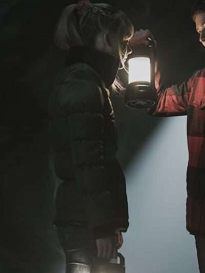 Emilia Jones Locke & Key Grey Puffer Jacket