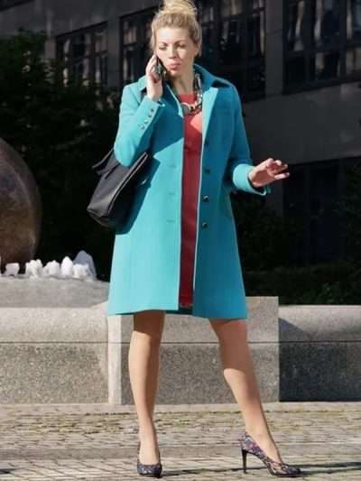 Erika Joy Mitschrich Nothingman Blue Wool Coat